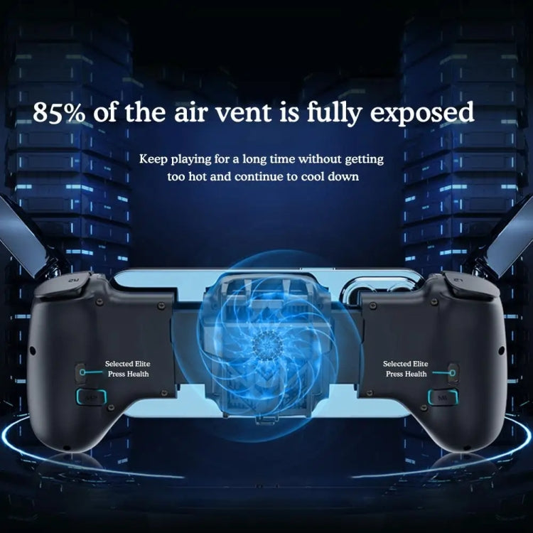 Mobile Phone Gaming Controller with Cooler & 2 Back Button Macro Programmable Mobile Phone Gaming Controller with Cooler & 2 Back Button Macro Programmable