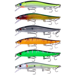 6colors /Set HENGJIA MI169 Submerged Minnow Dummy Bait Lua Hard Fishing Lures