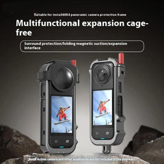 Für Insta360 X4 Metall Rahmen Action Kamera Kaninchen Käfig Erweiterung Halterung, Metall Rahmen