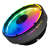COOLMOON CPU Cooler Desktop Computer Auto Color Change Multi-Platform Mute Cooling Fan, CM-BF-RGB