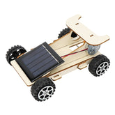 Solar Car DIY Wooden Assembly Children Educational Toy Science Technology Creator Work