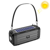 BDL-187 LED Light Solar Wireless Bluetooth Speaker Portable Outdoor Camping FM Radio