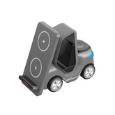 T20S 3-In-1 15W Small Forklift-Shaped Desktop Wireless Charger With LED Atmosphere Light