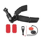 TUYU Motorcycle Integrated Hinged Helmet Chin Sports Camera Mounting Bracket, With 2 Stickers, With 4 Stickers