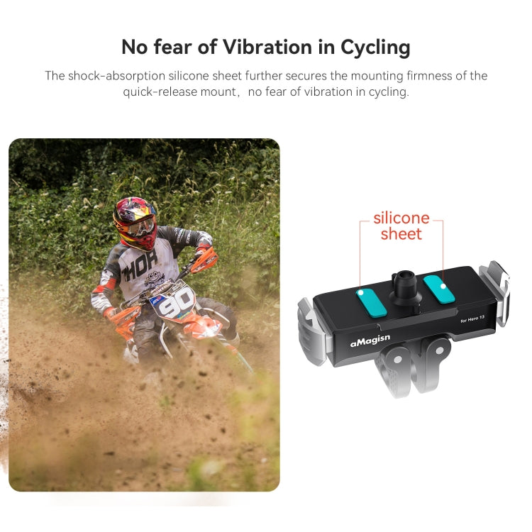 For GoPro HERO13 Black aMagisn Metal Magnetic Quick Release Base Dual Interface Adapter For GoPro HERO13 Black aMagisn Metal Magnetic Quick Release Base Dual Interface Adapter