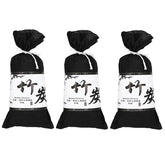 3Bags Bamboo Charcoal Air Purifying Bag For Refrigerators Wardrobes Car Formaldehyde Odor Removal Pack