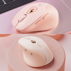 Inphic DR801 2,4G + Bluetooth 5.0/4.0 Kabellose Maus USB Tri-Mode Stumm Wiederaufladbare Gaming-Maus für Mädchen im Büro und zu Hause