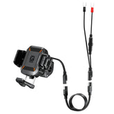 Kewig M33-A5 Outdoor Riding Shock Absorbing Anti-Theft 15W QI Wireless Charger Cell Phone Mounting Bracket