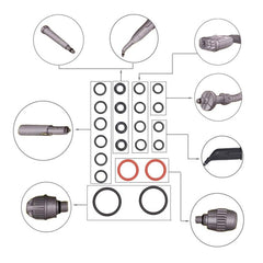 22pcs / Set For Karcher SC2 / SC3 / SC4 / SC5 / CTK10 / CTK20 Steam Cleaner O-Shape Sealing Ring
