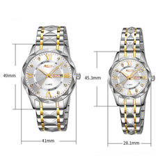 SKMEI Business Casual Watches Diamond Case Luminous Waterproof Quartz Watch
