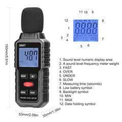 Mini High-Precision Decibel Instrument Environmental Noise Detector