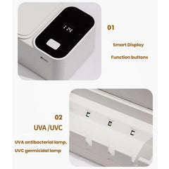 Smart UV Disinfection Toothbrush Holder With Punch-Free Installation
