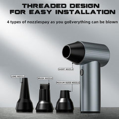 90000RPM High-Power Turbo Fan Outdoor Handheld Metal Fan Brushless High-Speed Pressure-Boosted Blower