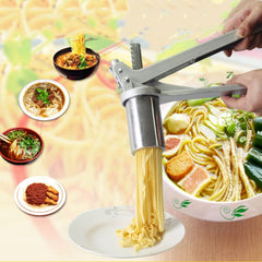 Household Stainless Steel Pasta Machine Small Manual Pasta Machine Multi-function Noodle Machine, Noodle Machine + 7 PCS Mould