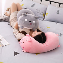 New Soft Animal Cartoon Pillow Cushion Cute Fat Dog Cat Totoro Penguin Pig Frog Plush Toy, 28cm, 60cm, 90cm