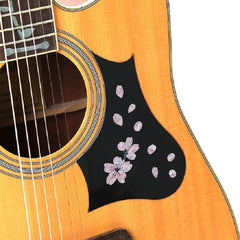 2 PCS Guitar Panel Stickers DIY Cherry Blossom Stickers Ukuleles Paste, 2 PCS Guitar Panel Stickers