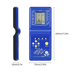 Classic Tetris Brick Game Handheld Game Console, Bulit-in 7 Kinds Games, Random Color Delivery