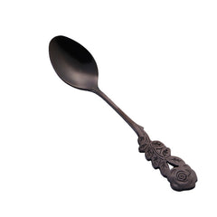 Small Mini Stainless Steel Rose Flower Coffee Spoon Strring Spoon Teaspoon Tea Spoon Dessert Spoon Long Handle Tableware