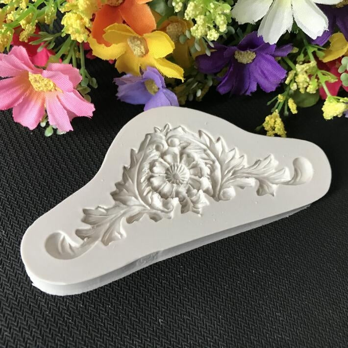 2 PCS Vintage Embossed Fondant Silicone Mold Court Lace Flower Vine DOY Baking Cake Tool, Lace Flower Vine(Pink), Lace Flower Vine(Gray) 2 PCS Vintage Embossed Fondant Silicone Mold Court Lace Flower Vine DOY Baking Cake Tool, Lace Flower Vine(Pink), Lace Flower Vine(Gray)