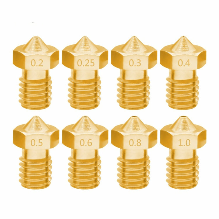 8 PCS Bugatti 3D Printer Accessories E3D-V5 V6 Nozzle M6 Thread Consumables Hot Nozzle 8 PCS Bugatti 3D Printer Accessories E3D-V5 V6 Nozzle M6 Thread Consumables Hot Nozzle