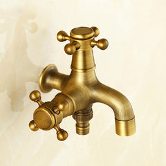 Copper Antique Washing Machine Faucet one Point two Pairs Single Cold 4 Points Faucet, Antique Washing Faucet