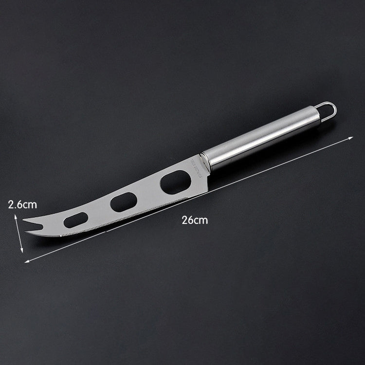 Stainless Steel Cheese Knife With Fork Tip Cheese Butter Knife Slicer Butter Pizza Cutter, Cheese Knife Stainless Steel Cheese Knife With Fork Tip Cheese Butter Knife Slicer Butter Pizza Cutter, Cheese Knife