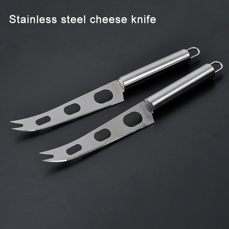 Stainless Steel Cheese Knife With Fork Tip Cheese Butter Knife Slicer Butter Pizza Cutter, Cheese Knife Stainless Steel Cheese Knife With Fork Tip Cheese Butter Knife Slicer Butter Pizza Cutter, Cheese Knife