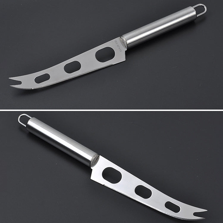 Stainless Steel Cheese Knife With Fork Tip Cheese Butter Knife Slicer Butter Pizza Cutter, Cheese Knife Stainless Steel Cheese Knife With Fork Tip Cheese Butter Knife Slicer Butter Pizza Cutter, Cheese Knife