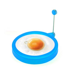 DIY Breakfast Round Silicone Egg Ring Fried Egg Mould Pancake Ring Non-stick Kitchen Cooking Mould, Round, Blue, Round, Green, Round, Orange, Round, Red