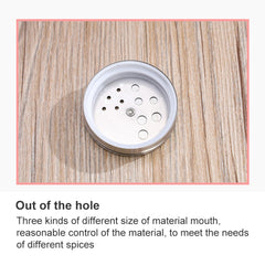 Stainless Steel Lid Glass Seasoning Jar Kitchen Supplies, Transparent