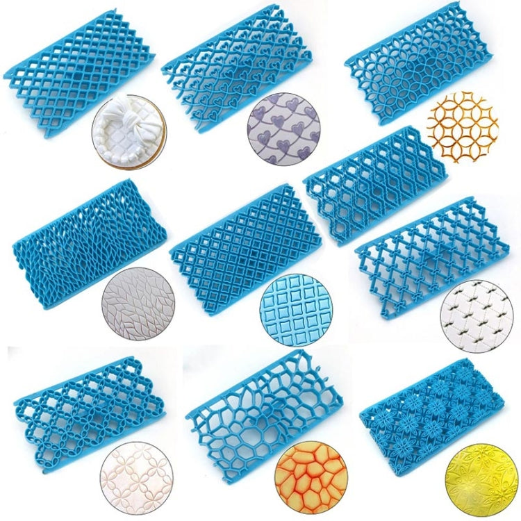 2 PCS Cake Fondant Tool Heart Shaped Diamond Texture Plaid Overpass Quyi Seal Printing Mould 2 PCS Cake Fondant Tool Heart Shaped Diamond Texture Plaid Overpass Quyi Seal Printing Mould