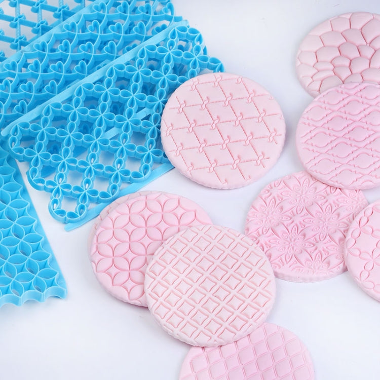 2 PCS Cake Fondant Tool Heart Shaped Diamond Texture Plaid Overpass Quyi Seal Printing Mould 2 PCS Cake Fondant Tool Heart Shaped Diamond Texture Plaid Overpass Quyi Seal Printing Mould
