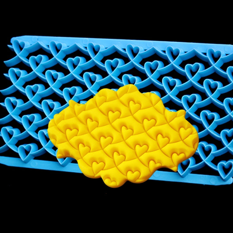 2 PCS Cake Fondant Tool Heart Shaped Diamond Texture Plaid Overpass Quyi Seal Printing Mould 2 PCS Cake Fondant Tool Heart Shaped Diamond Texture Plaid Overpass Quyi Seal Printing Mould