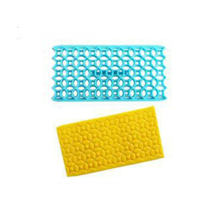 2 PCS Cake Fondant Tool Heart Shaped Diamond Texture Plaid Overpass Quyi Seal Printing Mould 2 PCS Cake Fondant Tool Heart Shaped Diamond Texture Plaid Overpass Quyi Seal Printing Mould