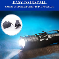 20 PCS YT-1208-YD LED Flashlight Button Switch, Bent Feet, Straight Feet