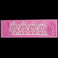 DIY Baking Tools Lace Silicone Moulds Fondant Cake Surrounding Decoration Tools Chocolate Mould, Lace Silicone Moulds