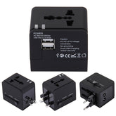 Adaptador de cargador con toma de corriente USB dual de 5 V y 2,1 A, enchufe de Reino Unido, UE, EE. UU. y Australia, 5 V y 2,1 A