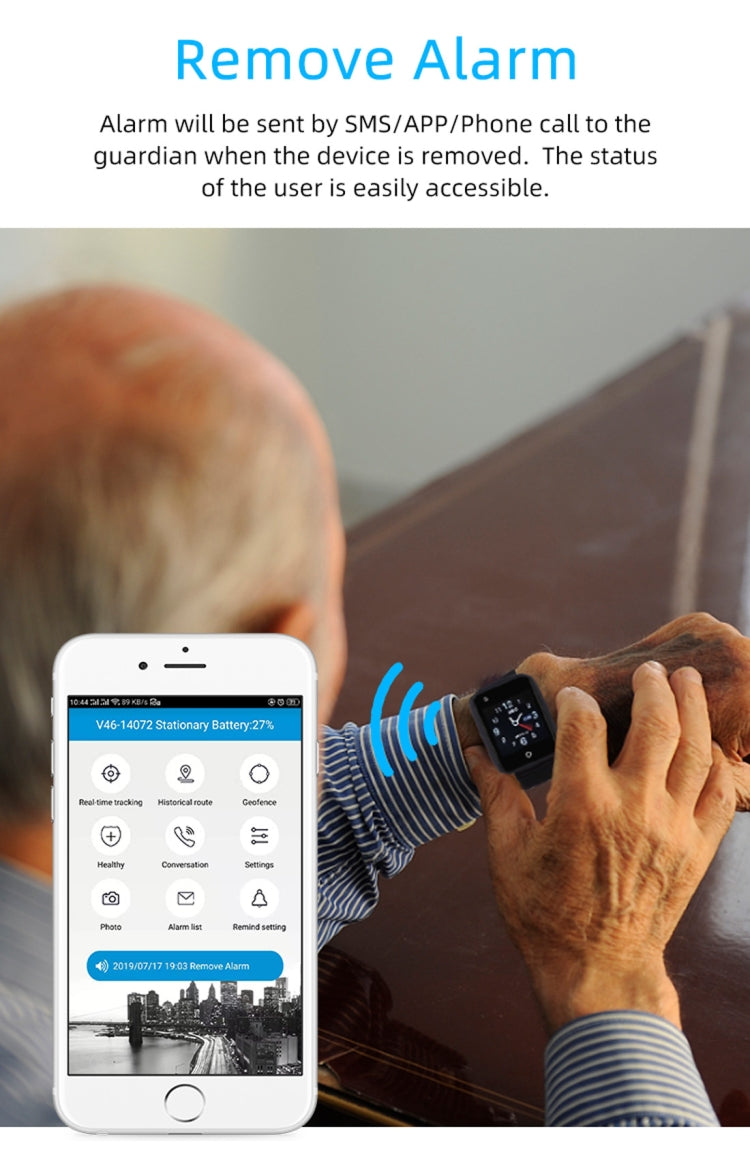 REACHFAR RF-V46-A GPS Smart Tracker WatchBand, Support SOS / Camera / Health Management / 4G LTE / Blood Pressure / Heart Rate, For Asia / Europe / Africa / Australia, RF-V46-A REACHFAR RF-V46-A GPS Smart Tracker WatchBand, Support SOS / Camera / Health Management / 4G LTE / Blood Pressure / Heart Rate, For Asia / Europe / Africa / Australia, RF-V46-A