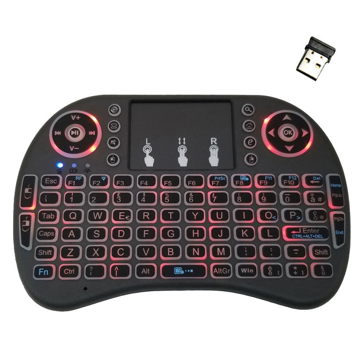Support Language: Italy i8 Air Mouse Wireless Backlight Keyboard with Touchpad for Android TV Box & Smart TV & PC Tablet & Xbox360 & PS3 & HTPC/IPTV Support Language: Italy i8 Air Mouse Wireless Backlight Keyboard with Touchpad for Android TV Box & Smart TV & PC Tablet & Xbox360 & PS3 & HTPC/IPTV