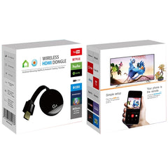 G4 Wireless WiFi Display Dongle Receiver Airplay Miracast DLNA TV Stick for iPhone, Samsung, and other Android Smartphones, Dual Core Cortex A7 up to 1.5GHz
