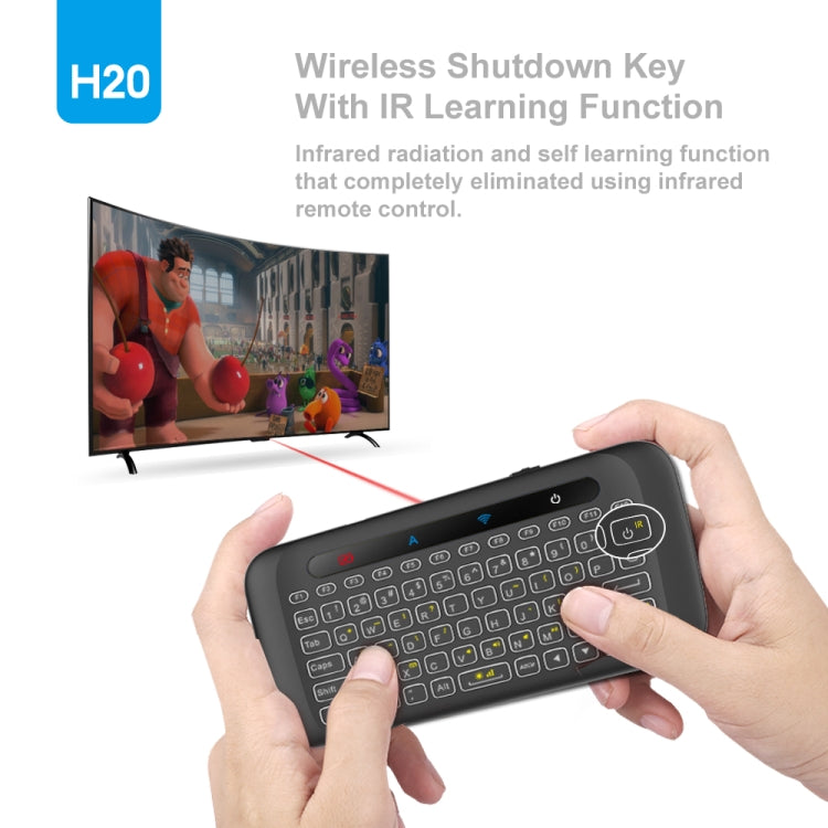 Mini teclado táctil multitáctil inalámbrico inteligente H20 de 2,4 GHz, teclado multitáctil H20 Mini teclado táctil multitáctil inalámbrico inteligente H20 de 2,4 GHz, teclado multitáctil H20