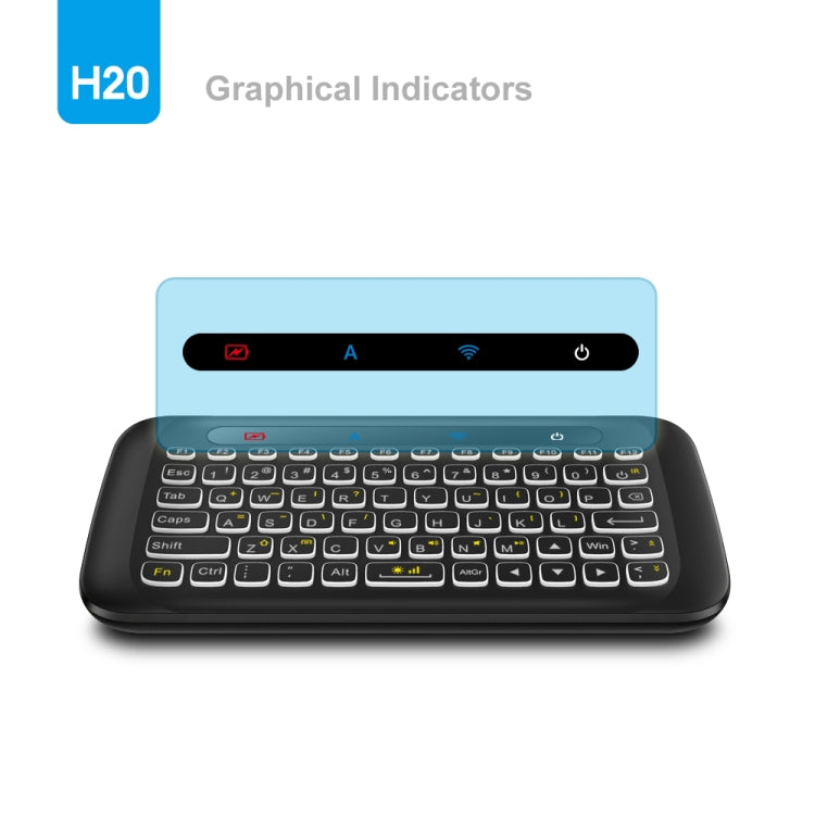Mini teclado táctil multitáctil inalámbrico inteligente H20 de 2,4 GHz, teclado multitáctil H20 Mini teclado táctil multitáctil inalámbrico inteligente H20 de 2,4 GHz, teclado multitáctil H20
