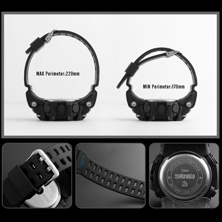 SKMEI 1384 Multifunctional Men Outdoor Fashion Noctilucent Waterproof LED Digital Watch SKMEI 1384 Multifunctional Men Outdoor Fashion Noctilucent Waterproof LED Digital Watch