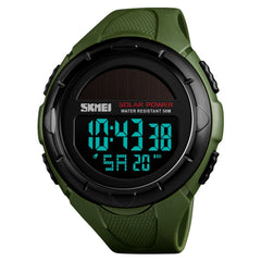 SKMEI 1405 Fashion Solar Power Outdoor Sports Watch Multifunctional 50m Waterproof Men Digital Watch