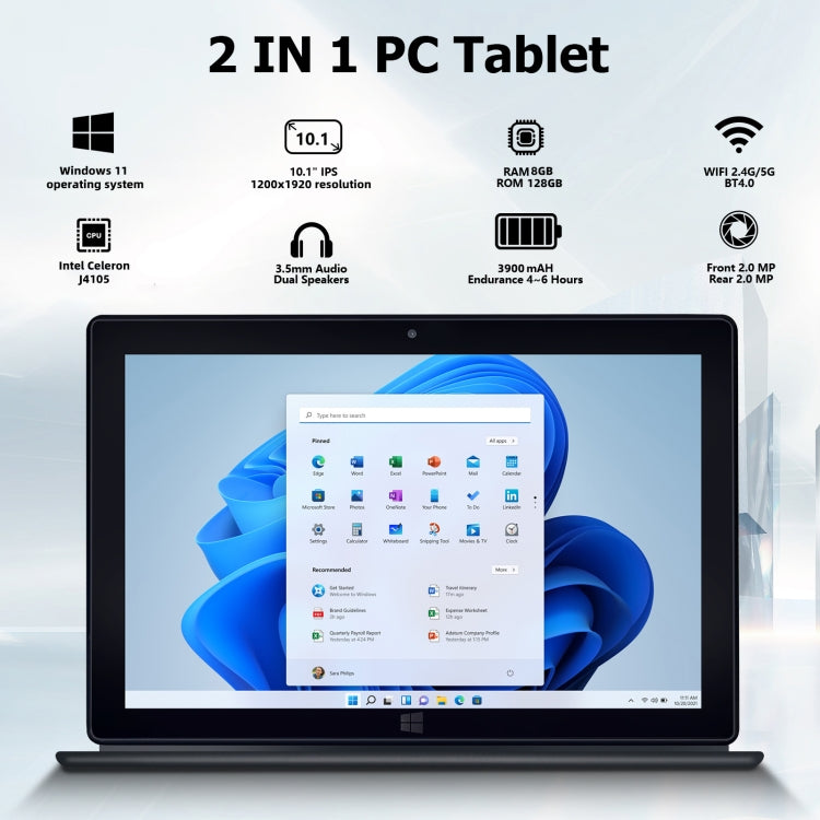 Windows 10, Intel Celeron J3455 Quad Core, Support TF Card & HDMI & BT & Dual WiFi, Not Included Keyboard, J3455 8GB+128GB Windows 10, Intel Celeron J3455 Quad Core, Support TF Card & HDMI & BT & Dual WiFi, Not Included Keyboard, J3455 8GB+128GB