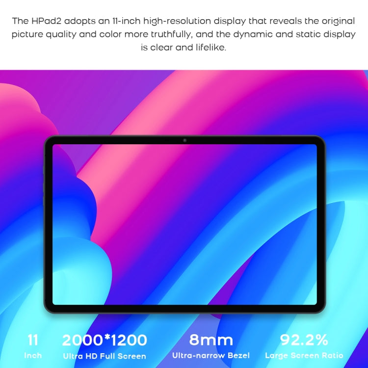 Android 11 Unisoc T618 Octa Core up to 2.0GHz, Support Dual SIM & WiFi & Bluetooth, Global Version with Google Play, US Plug, Hpad2 8GB+256GB Android 11 Unisoc T618 Octa Core up to 2.0GHz, Support Dual SIM & WiFi & Bluetooth, Global Version with Google Play, US Plug, Hpad2 8GB+256GB