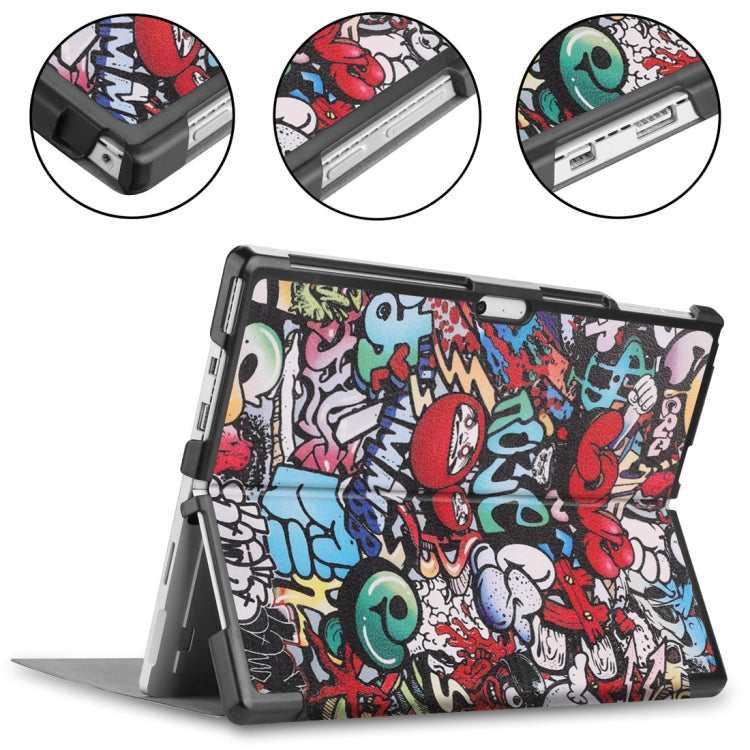 Graffiti Pattern Colored Painted Horizontal Flip PU Leather Case for Microsoft Surface Pro 4 / 5 / 6 12.3 inch, with Holder & Pen Slot Graffiti Pattern Colored Painted Horizontal Flip PU Leather Case for Microsoft Surface Pro 4 / 5 / 6 12.3 inch, with Holder & Pen Slot