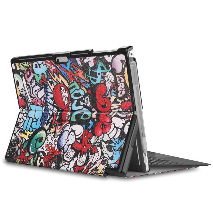 Graffiti Pattern Colored Painted Horizontal Flip PU Leather Case for Microsoft Surface Pro 4 / 5 / 6 12.3 inch, with Holder & Pen Slot Graffiti Pattern Colored Painted Horizontal Flip PU Leather Case for Microsoft Surface Pro 4 / 5 / 6 12.3 inch, with Holder & Pen Slot