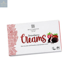 Whitakers dark chocolate covered strawberry fondant creams in carton