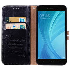 For Xiaomi  Redmi Note 5A Pro / Prime Business Style Oil Wax Texture Horizontal Flip Leather Case with Holder & Card Slots & Wallet & Lanyard